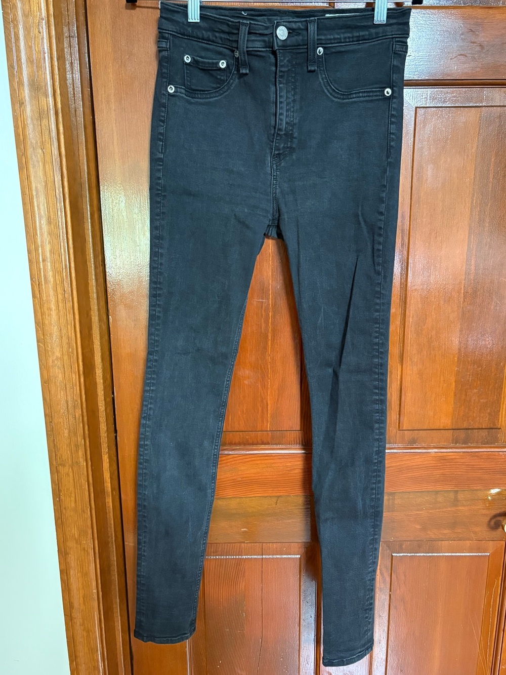 High rise skinny jeans